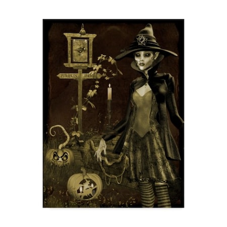 TRADEMARK FINE ART Jean Plout 'Halloween Graveyard 3' Canvas Art, 14x19 ALI37255-C1419GG